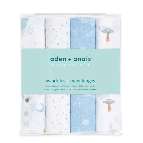 Random Aden + Anais Muslin Swaddle 4 Pack L112cm W112cm