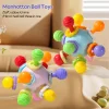 Manhattan Handball Food Grade Silicone Baby Teether Catching Skills Shake Sound