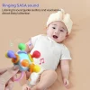 Manhattan Handball Food Grade Silicone Baby Teether Catching Skills Shake Sound