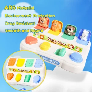 Random Baby Pop Up Animal Hide And Seek Peek a Boo Switch Box Sensory Toys
