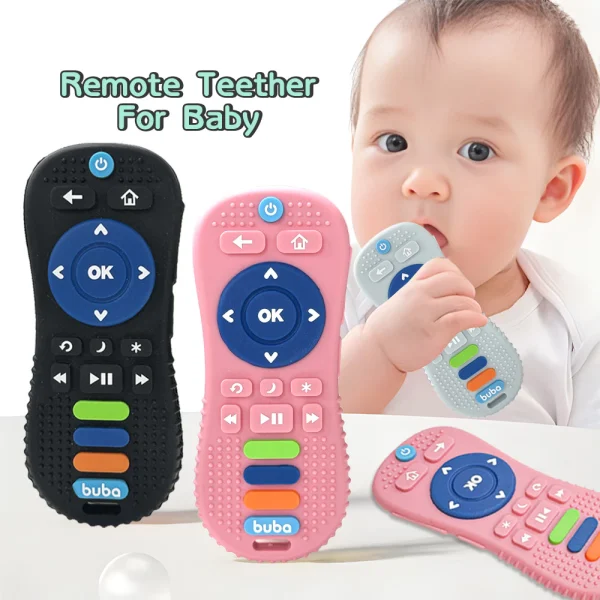 sg-11134201-8262e-mkanu626wema38.webp Baby Silicone Teether Remote Control Shape Sensory Chew Toys